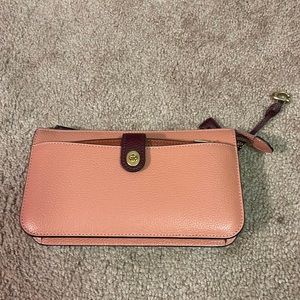 Coach two tone crossbody with mini pouch